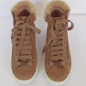 UGG Womens 1019716 Chestnut Leather High Top Lace Up Sneaker Shoes Sz 7.5